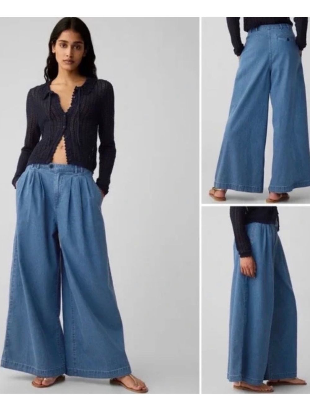 DÔEN X GAP High Waisted
Wide Leg Denim Trousers size 25/0